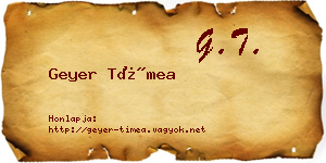 Geyer Tímea névjegykártya